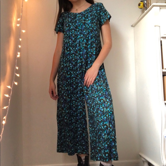 Vintage 80s floral jumpsuit/Romper - Picture 2 of 3